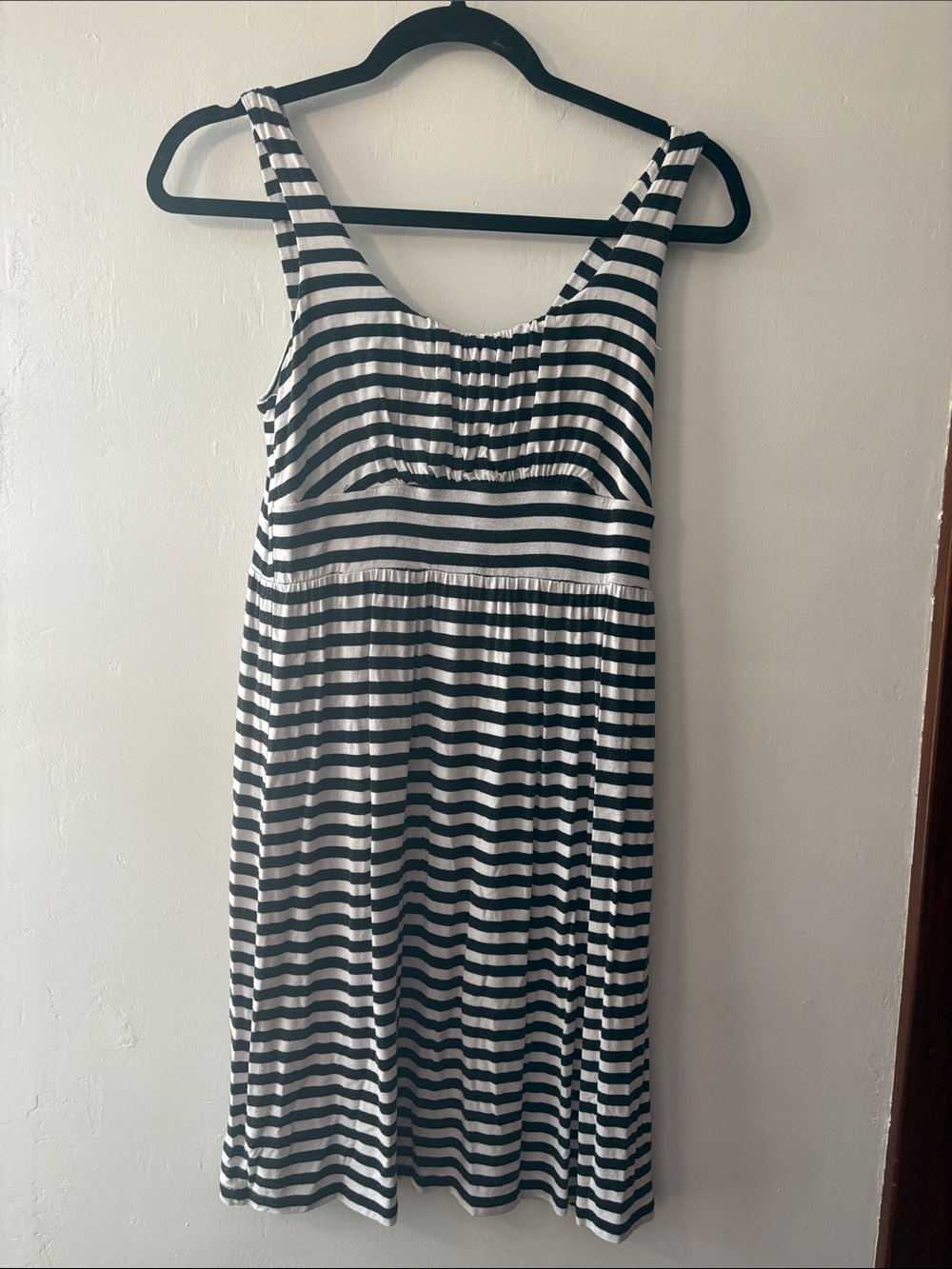 Apt. 9 Black & White Striped Sleeveless Midi Dress